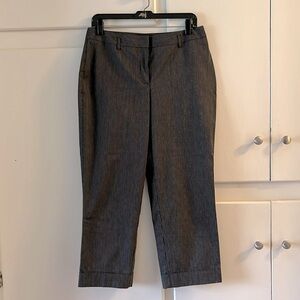 Cropped pinstripe casual pants